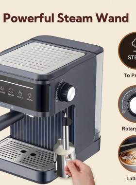 意式咖啡机家用espresso machine小型半自动20bar咖啡機奶泡