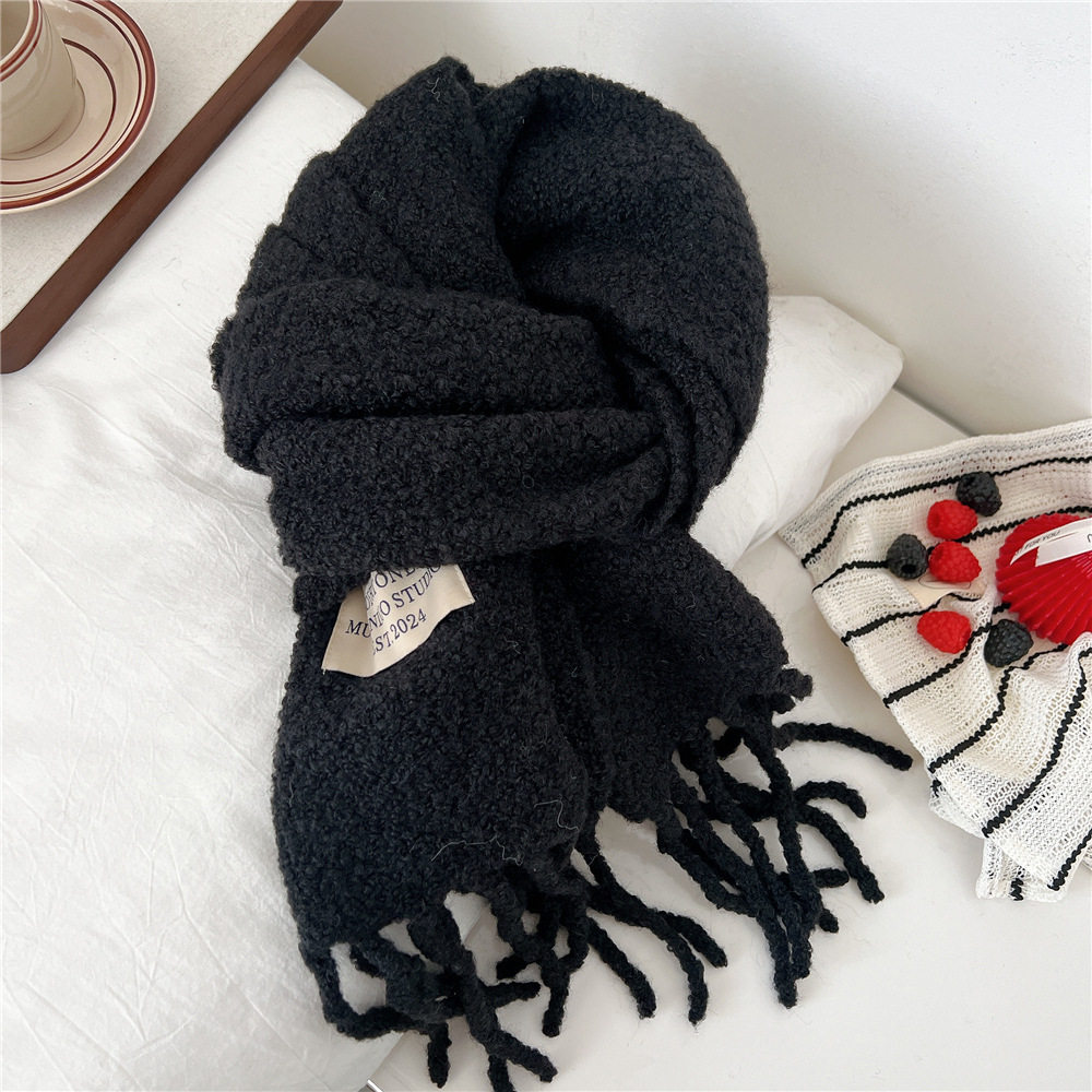 韩国代购同款氛围感绿色80%羊毛围巾女冬季百搭情侣保暖羊绒围脖,淘宝优惠券,粉丝福利购,淘宝优惠卷