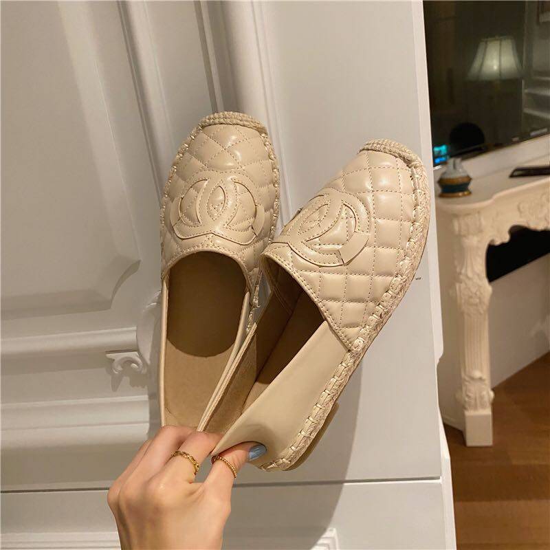 乐福鞋2024百搭车线菱格纹圆头一脚蹬懒人单鞋草编厚底渔夫鞋秋冬,淘宝优惠券,粉丝福利购,淘宝优惠卷