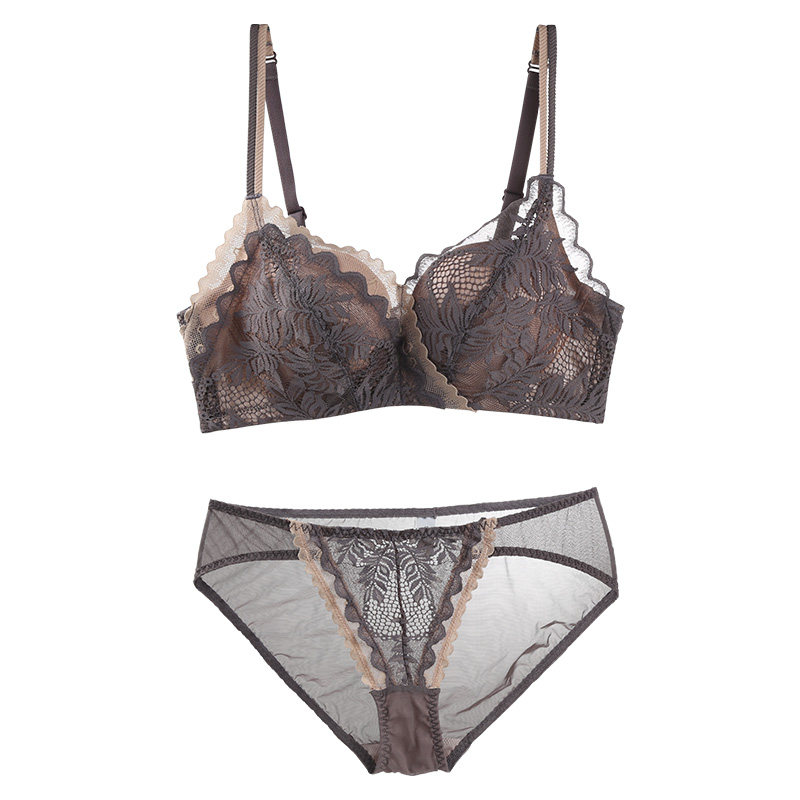 女士小胸平胸显大婴儿棉无钢圈文胸 金色美泉文胸