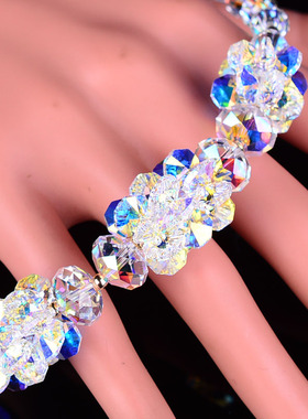 奢华夸张新娘水晶闪亮大气项链