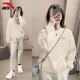 ANTA sweatshirt women's loose neck round pullover bottoming shirt