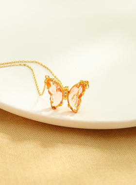 蝴蝶新款网红简约送女友项链