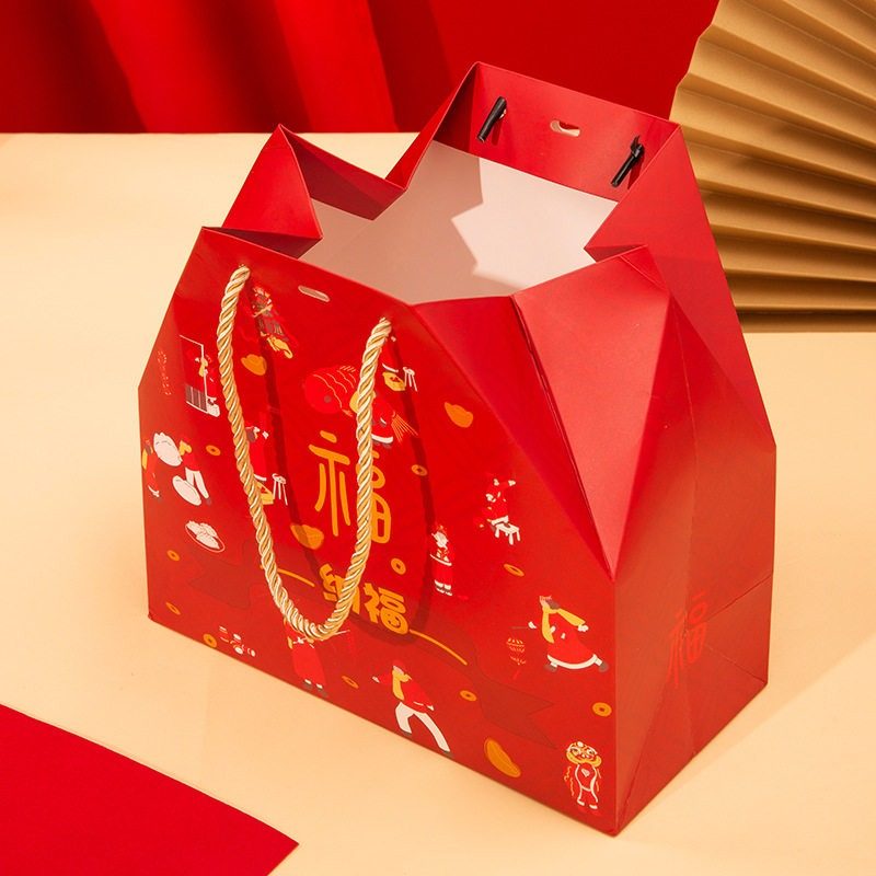 新年红礼品袋春节福袋礼物包装手提纸袋服装年货伴手礼礼盒袋年会,淘宝优惠券,粉丝福利购,淘宝优惠卷