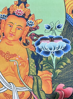 牛皮纸唐卡,文殊菩萨尺寸:90*65cm