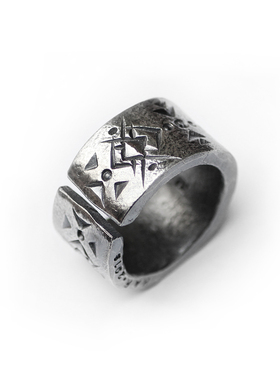 跋折罗vajra原创图腾-錾刻戒指