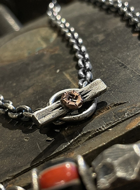 跋折罗琉璃复古游牧风银颈链