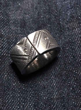 跋折罗vajra錾刻印第安风银饰