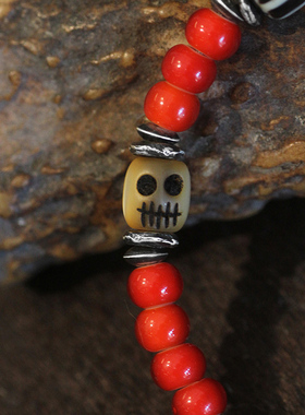 跋折罗VAJRA多彩琉璃螺钿银手链