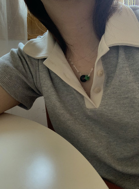 hssilver马来玉黑玛瑙纯银项链