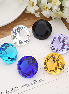 紫色钻石眼镜柜台玻璃超大摆件