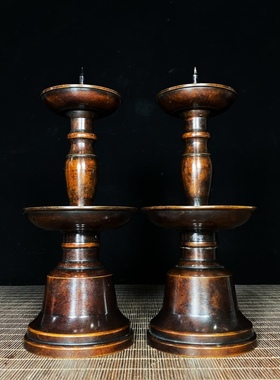 古玩杂项纯铜鎏金镶嵌宝石摆件