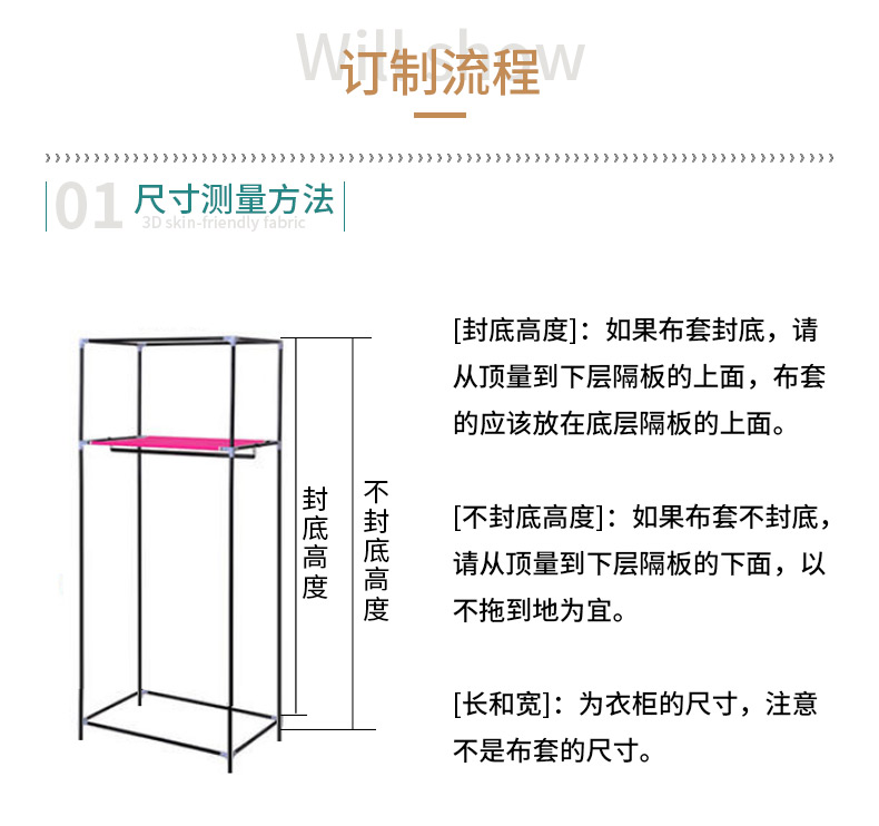 衣柜鞋架布套外罩单卖加厚防水防晒牛津布衣橱鞋柜货架防尘罩定做