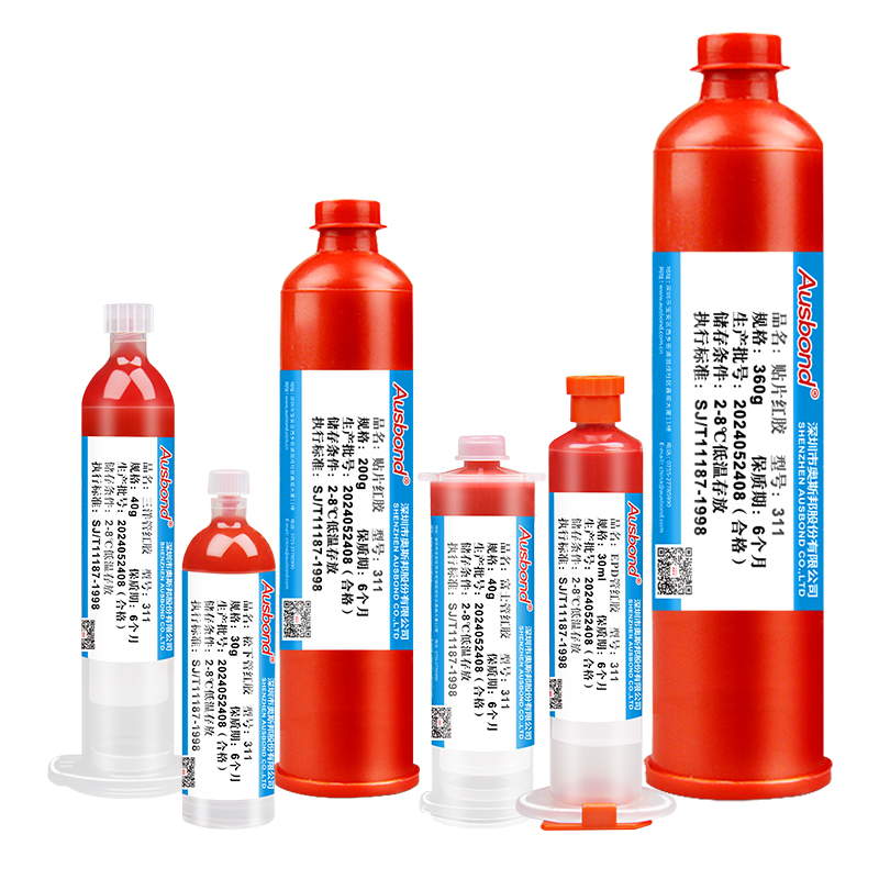 奥斯邦311贴片红胶BGA电子SMT线路板PCBA组装钢网丝印刮胶点胶水 - 图3