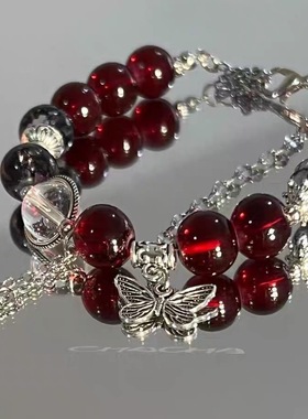 新中式蝴蝶铃铛闺蜜手链天官赐福鬼王花城个人印象衍生国风手链