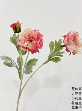 仿真花新款千姿小牡丹芍药家居婚庆装饰摆件拍照花束户外造景假花