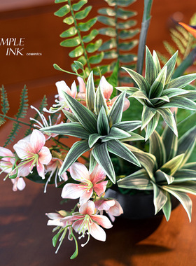 仿真玉兰假花绢花摆设客厅办公室绿植盆栽桌花摆件餐桌家居装饰花