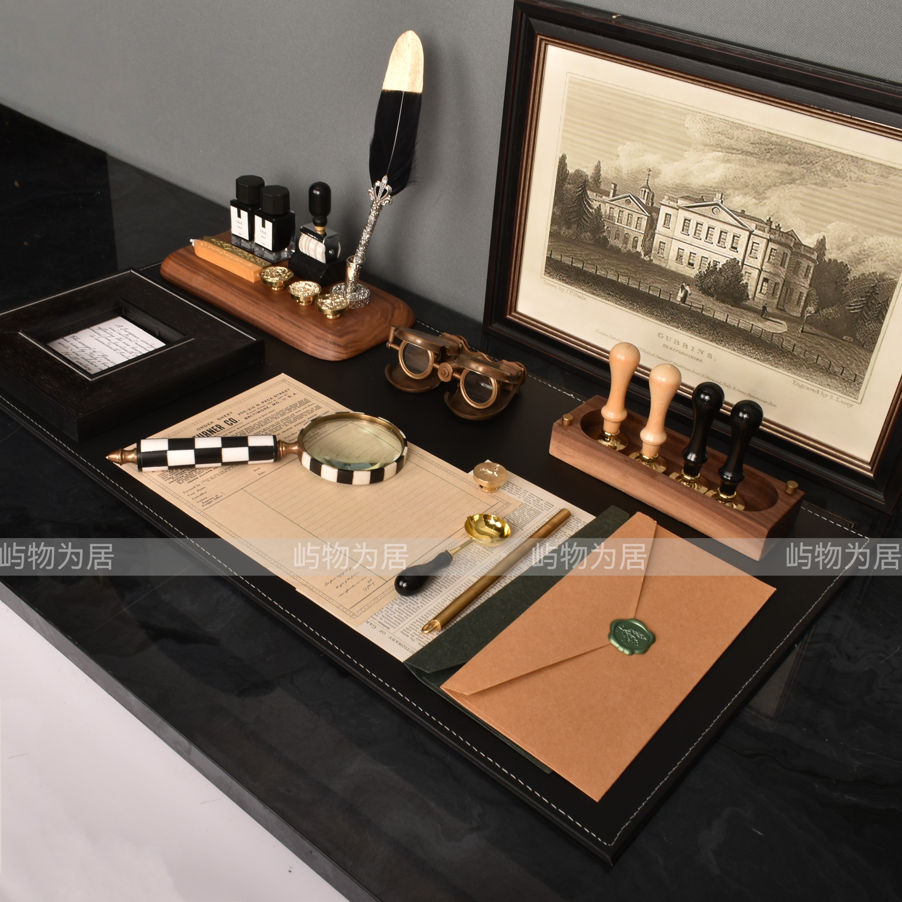 屿物为居 样板间架空层大长桌书房印章火漆主题陈设道具饰品摆件,淘宝优惠券,粉丝福利购,淘宝优惠卷