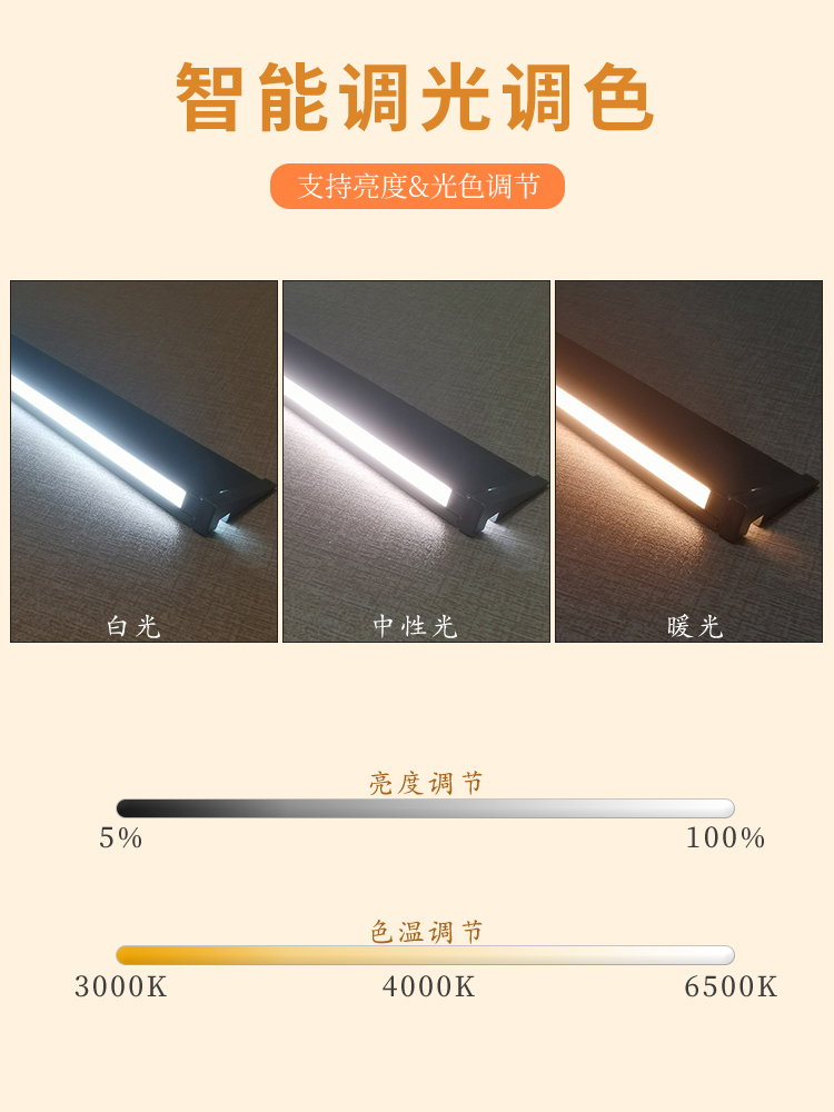 小米家智能橱柜灯带超薄调光色酒柜层板灯免开槽衣柜电视柜线条灯 - 图2