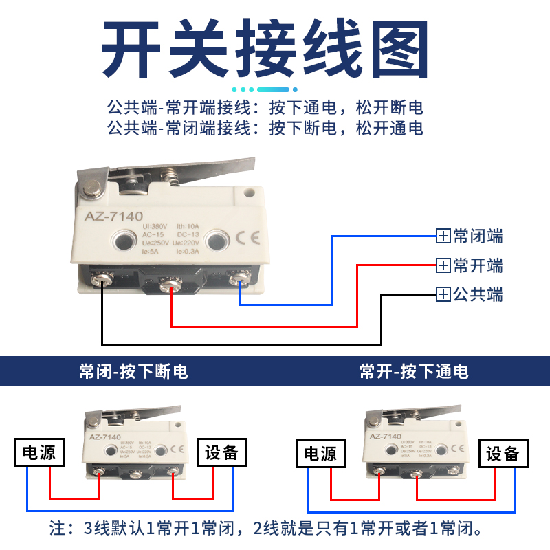 小型行程限位开关CZ AZ7311/7141/7110/7312柱塞滚轮摇摆微动开关-图0