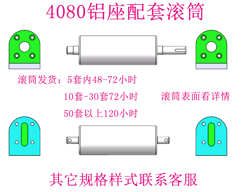 流水线动力滚筒 传送带主从动传动 滚轮辊筒输送带铝型材输送机 - 图2