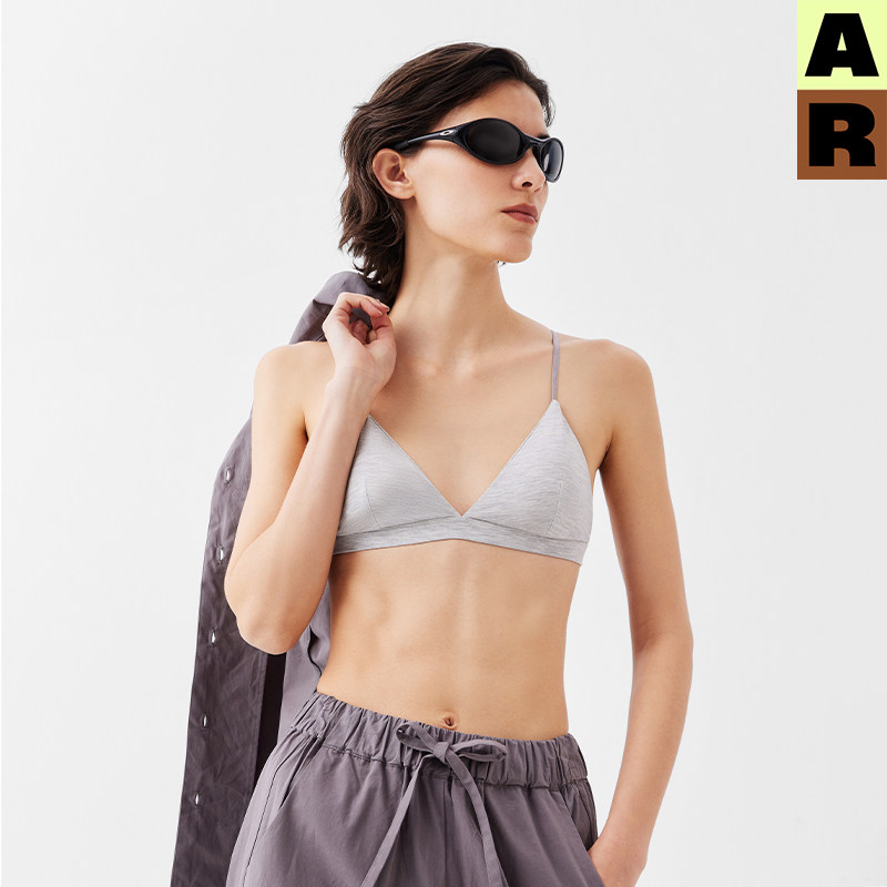 AR轻盈三角小软杯2025新款细肩带纯色比基尼内衣小胸美背薄款女,淘宝优惠券,粉丝福利购,淘宝优惠卷