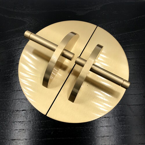 新中式柜门拉手仿古家具红木纯铜配件抽屉衣柜古典黄铜北欧门把手 - 图1