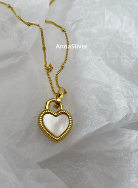 通体s925纯银时尚黑玛瑙贝壳吊坠