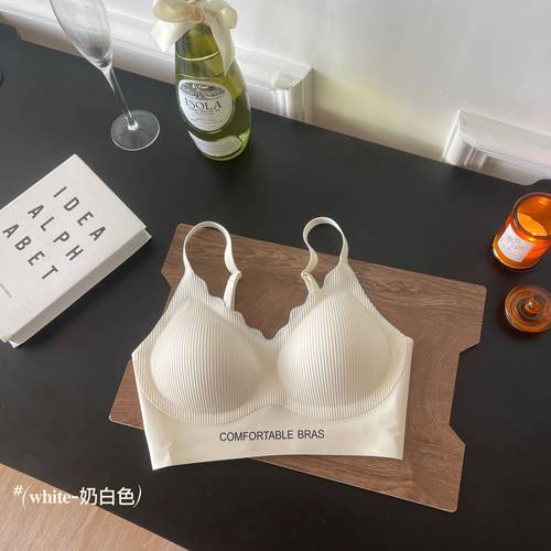 软提拉承托无痕内衣女固定杯小胸聚拢瑜伽背心式舒适防震运动文胸 - 图2