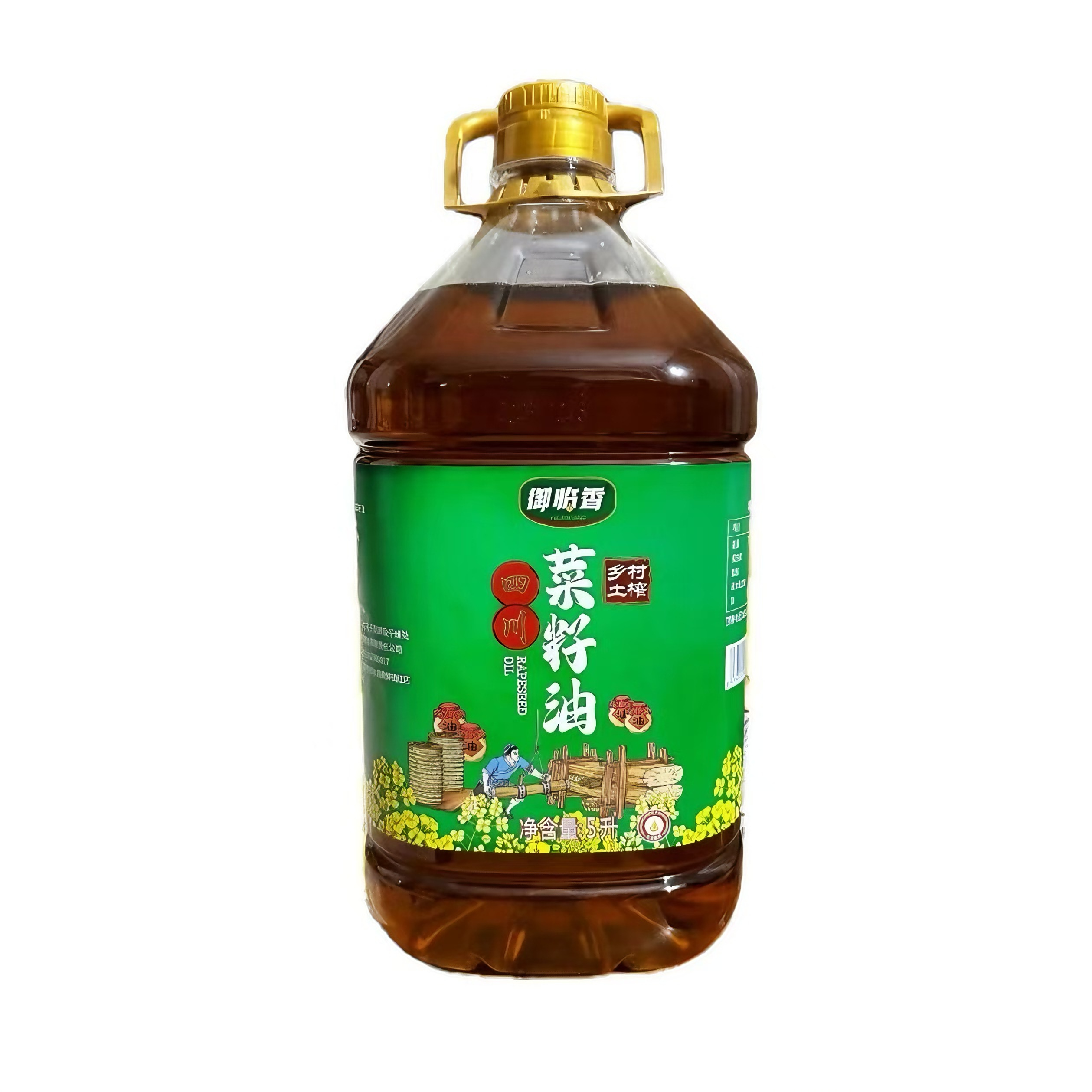 菜籽油四川农家自榨食用油纯菜籽油非转基因油压榨菜油5升斤包邮,淘宝优惠券,粉丝福利购,淘宝优惠卷