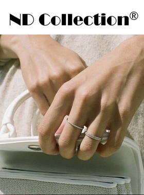 基础款超细碎钻欧美素戒戒指细圈尾戒