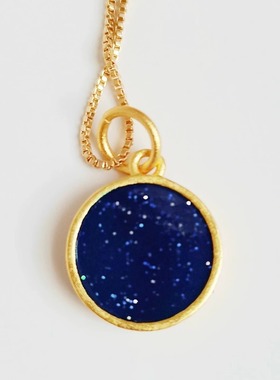 可爱小众兔子生肖24k沙金项链