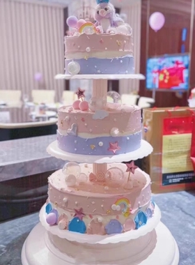 三层支架蛋糕模型网红婚礼祝寿