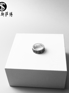 北欧简约菱形情侣戒指925银女生