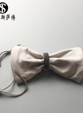 托马斯萨博925银黑钻魅力风戒指