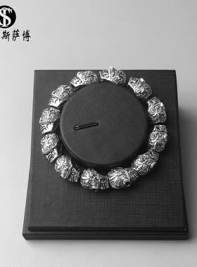 托马斯萨博手镯骷髅银色时尚饰品