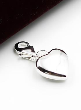 镶嵌水晶爱心吊坠项链挂坠