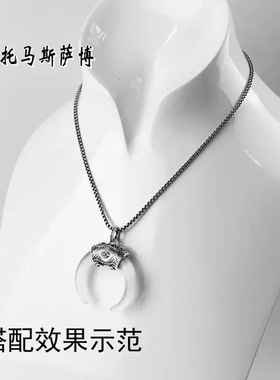 白虎牙吊坠925银经典精致百搭学生个性气质挂件托马斯萨博饰品