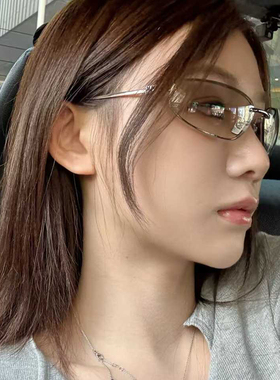 欧美风金属猫眼墨镜女Y2K高级感