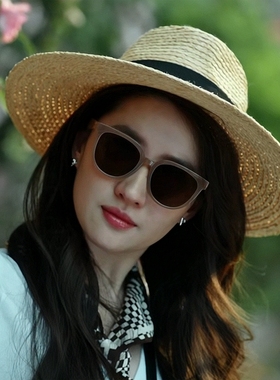 许红豆同款圆形复古ins女太阳镜