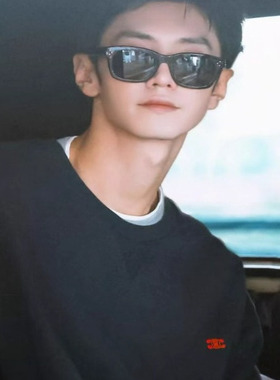 防紫外线陈哲远同款复古方形墨镜