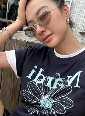 墨镜复古金属猫眼遮阳镜2024Y2K