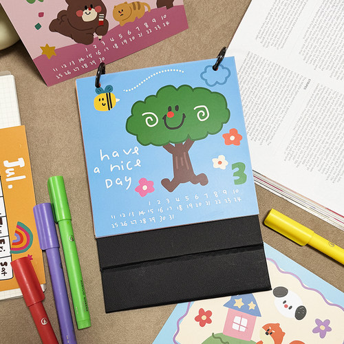 BUGBOX原创设计限定2026新款马年卡通可爱学生日历台历创意礼物 - 图2