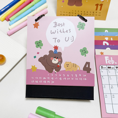 BUGBOX原创设计限定2026新款马年卡通可爱学生日历台历创意礼物 - 图3