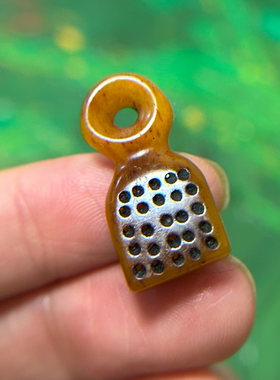 藏传咒点牌子老牦牛骨手工双面雕刻精工吊坠挂件文玩小元素配饰卡