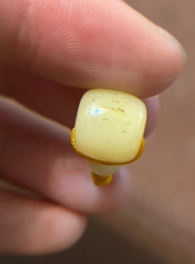 10mm牦牛骨驼骨分体三通迷你简洁素面奶白色大孔道藏传文玩配饰品