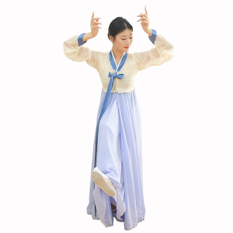 朝鲜舞蹈表演少数民族风套装演出练功服装女新款成人雪纺上衣长裙,淘宝优惠券,粉丝福利购,淘宝优惠卷