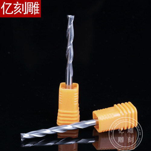 4mm5mm双刃螺旋铣刀直头密度板实木亚克力切割电脑雕机刻刀具 - 图2