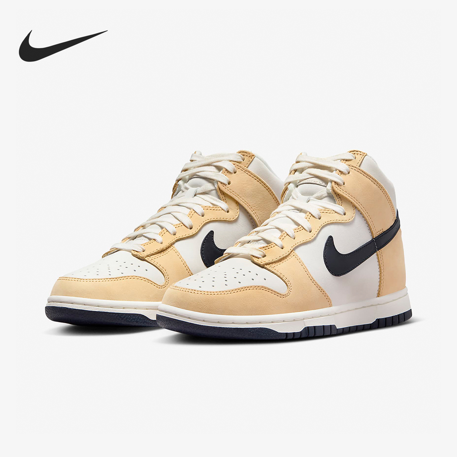 Nike/耐克正品DUNK HIGH女士时尚耐磨经典运动休闲板鞋DX2044-101 - 图0