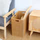 Home Good Point Imitation Rattan Storage Basket Extra Large Living Room TV Cabinet Shelf Storage Woven Basket Narrow Side Gap Basket